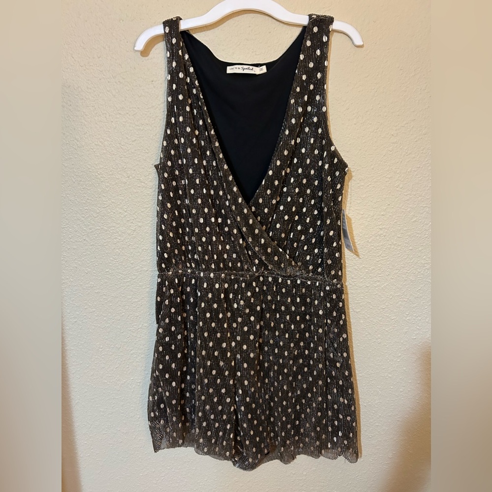 Black/gold romper large and brand new